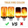 4 stk LED Flammelamper 4 Moduser Flimrende Lyspære E27 Flammelys