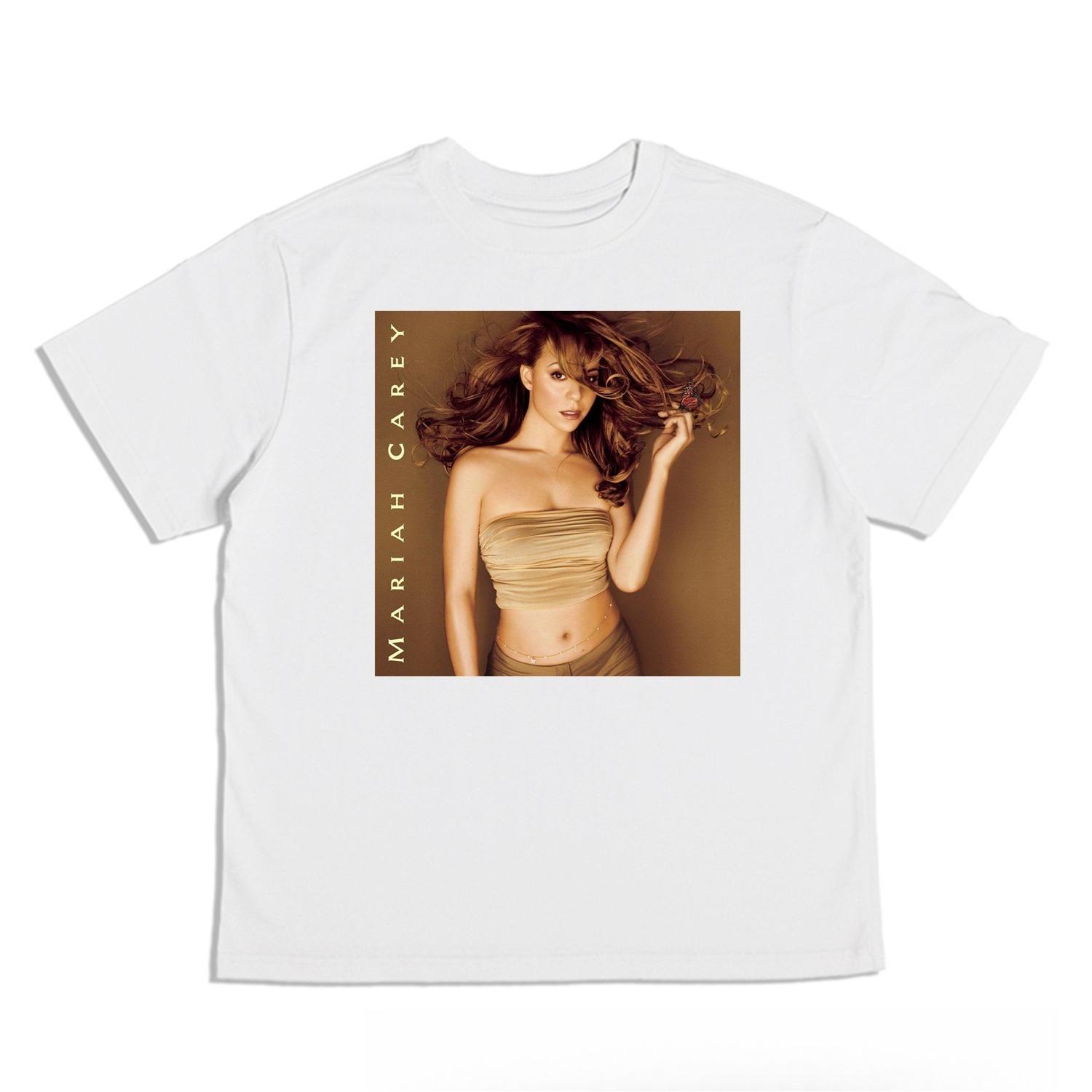 Singer Mariah Carey By Mariah Carey Printing T-shirt Cotton Comfortable Leisure Men and Women with Short Sleeves S разноцветный