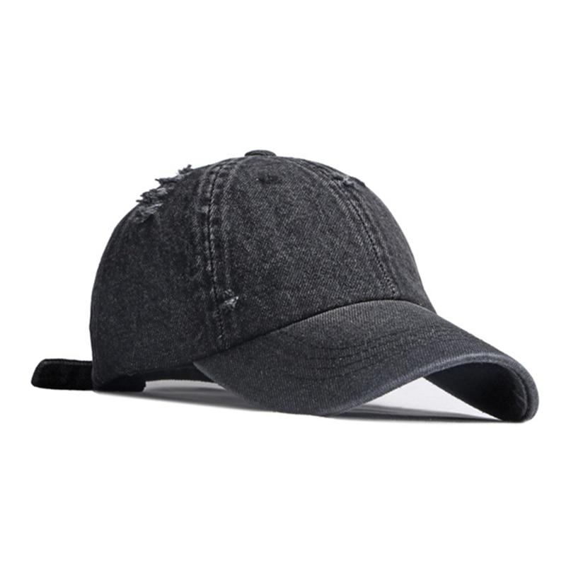 Northwood Women's Denim Baseball Cap Hip Hop Cap Men Denim Hole Solid Dad Hat Hiphop Sun Snapback