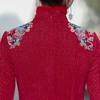 2024 Winter Elegantes Rotes Cheongsam Toastkleid: Bequeme, modische Brautmode im chinesischen Stil