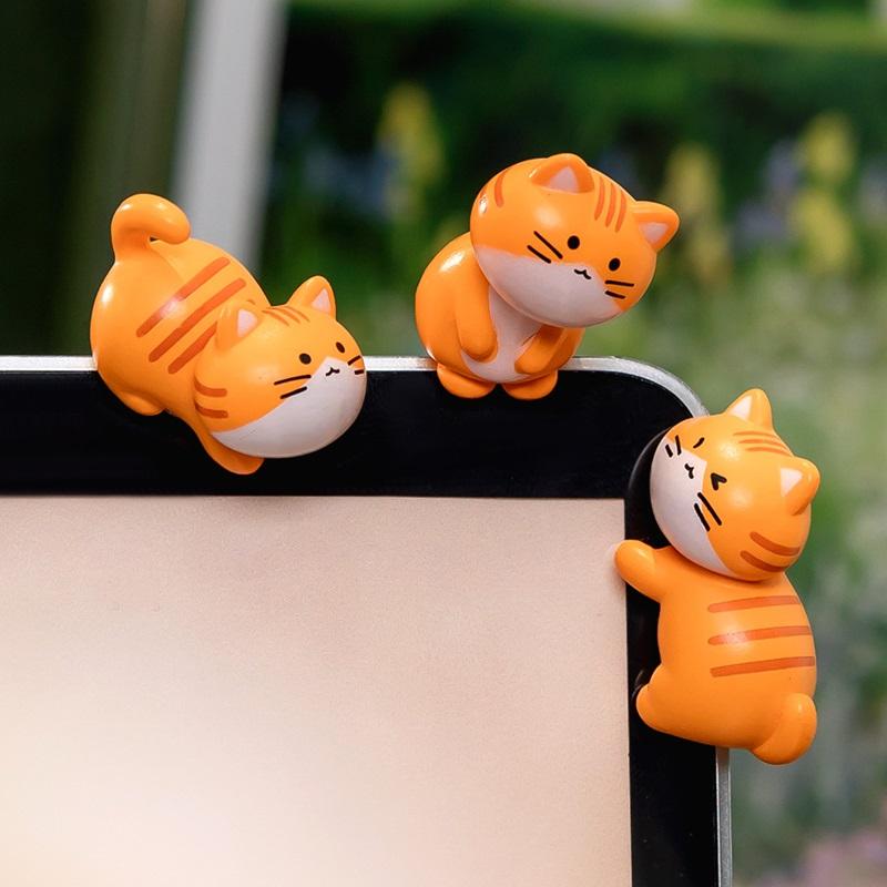 8Pcs Micro Landscape Kawaii Cats Desktop Car Central Control Small Cats Decor Miniatures Gift Home Garden Bonsai Decors