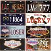 Vintage Las Vegas Metal Tiin Signs Decor Licenses Metal Plate Plaque Wall Decor for Living Room Club