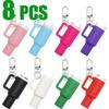 3/8PCS Mini Cup Tumbler Keychain Cute Keychain for Stanley Cup Women Girls School Bag Backpacks Lip Balm Holder Good Party Gift