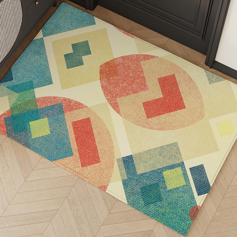 

Входной коврик Противоскользящий коврик для ног для домашнего фойе Грязеотталкивающий ковер Дверной коврик 80*120cm