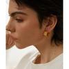 Yhpup Stainless Steel C Shape Geometric Imitation Pearls Wide Hoop Earrings Gold Color Charm Trendy Fashion Quality Jewelry New
