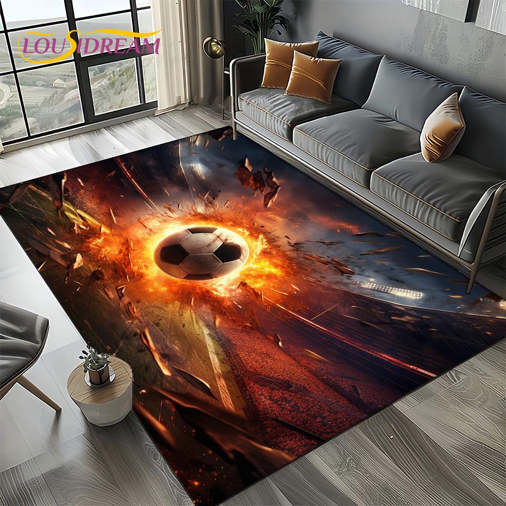 27 Style Football Field Soccer Sport Carpet Rug for Living Room Bedroom Home Sofa Decoration,Kids Area Rug Non-slip Floor Mat