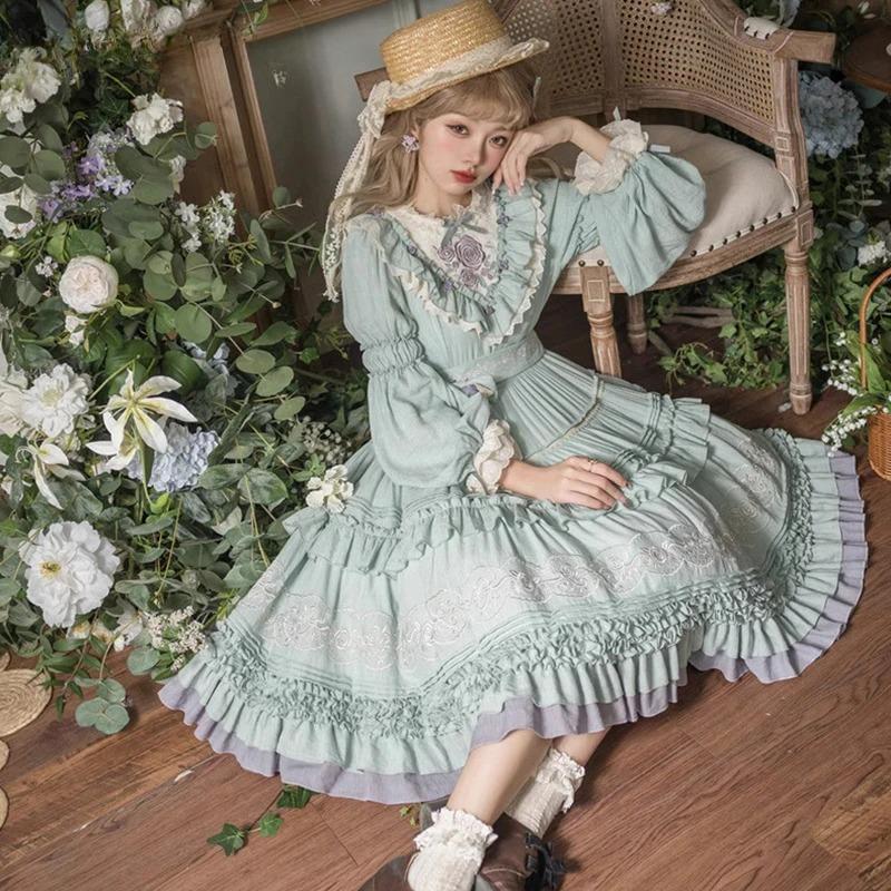 Loli Talla Grande Lolita Vestido OP Elegante Diario Estilo Lolita CLA Hada