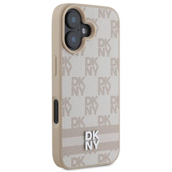 Dkny Dkhcp16Spcptssp Iphone 16 6.1 Różowy/Pink Hardcase Wzór Szachownicy I Drukowane Paski