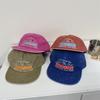 Niche Retro Washed Flat-brimmed Hat Embroidered Letter Baseball Cap Soft Top Showing Face Small Versatile Peaked Cap Children