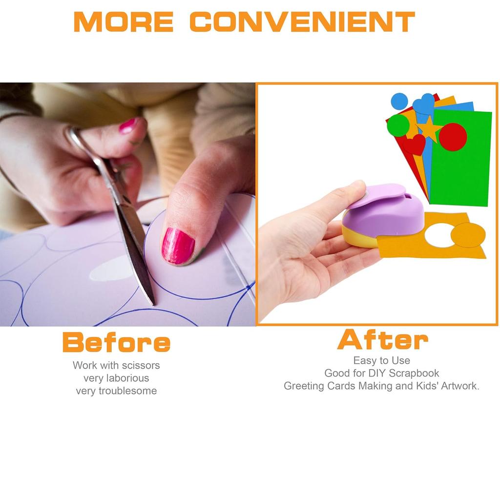 Jeemiter 3 Inch Circle Hole Punch Craft Lever Punch Handmade Paper Punch Candy Color by Random, 3 Inch Circle Cutter