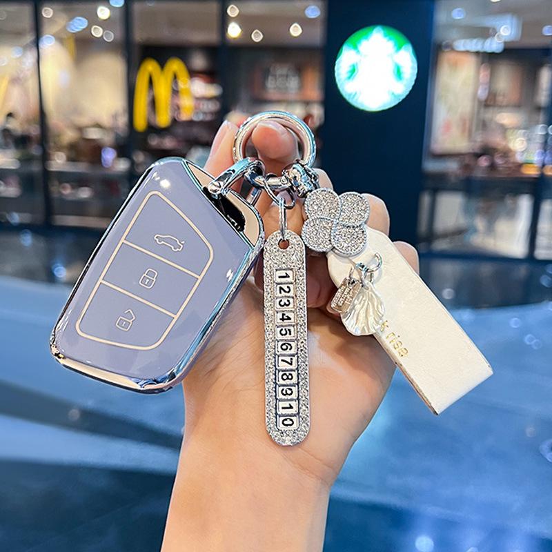 JAC Car Key Cover for Jiayue A5, X4, X7, iC5, iEVS4/7S/T8, and Ruifeng S4/S7/M6
