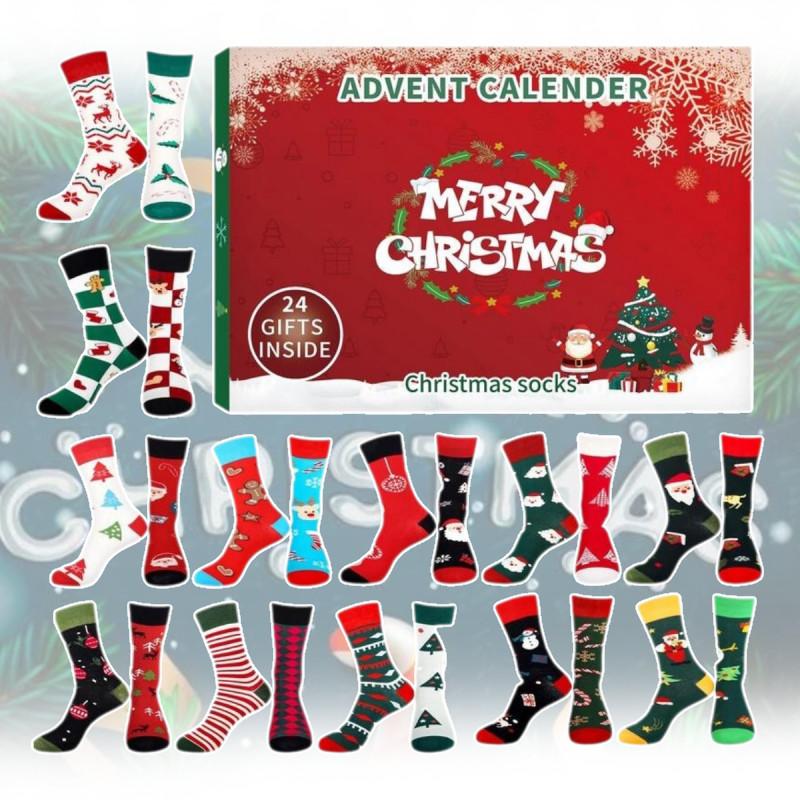 24 Tage Adventskalender Countdown Weihnachtsstrumpf Set Mit Sortiertem Spielzeug Und Überraschungen