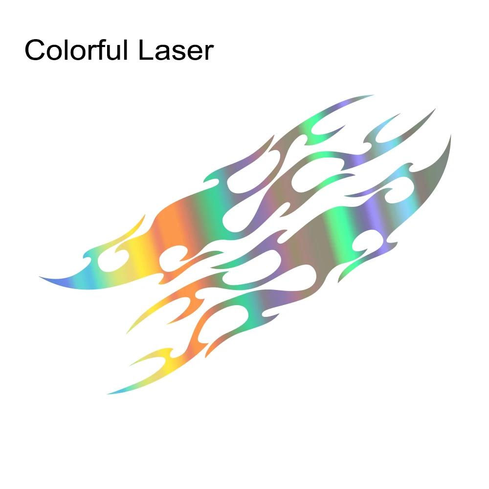 

2PCS Flame Style Design Car Engine Hood Stickers Racing Car Sport Vinyl Decals Auto Body Styling Decoration Stickers Accessories 13cmx72cm