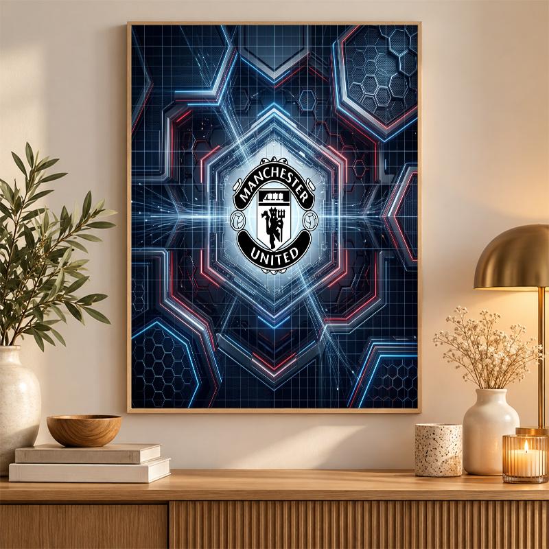 Manchester United Diamond Painting Kit 5D Full Drill DIY Diamond Mosaic Wall Art Home Decor