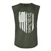 Summer Men's Solid Color Printed Sweat-absorbing Breathable Shoulder Expanding Sleeveless Vest