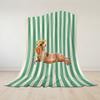 Vacation Dachshund Print Flannel Blanket Warm Soft Halloween Christmas Couch Warm Cozy Decorative Decor Gift for All Season