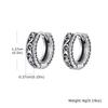 Punk Stainless Steel Hoop Earrings for Men Teens, Hypoallergenic Waterproof Small Huggies Earrings,Rock Hip Hop Cool Jewelry