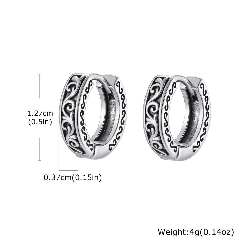 Punk Stainless Steel Hoop Earrings for Men Teens, Hypoallergenic Waterproof Small Huggies Earrings,Rock Hip Hop Cool Jewelry