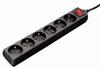 Hama Standard 6-pin Power Strip, 1.5m Black P2223746
