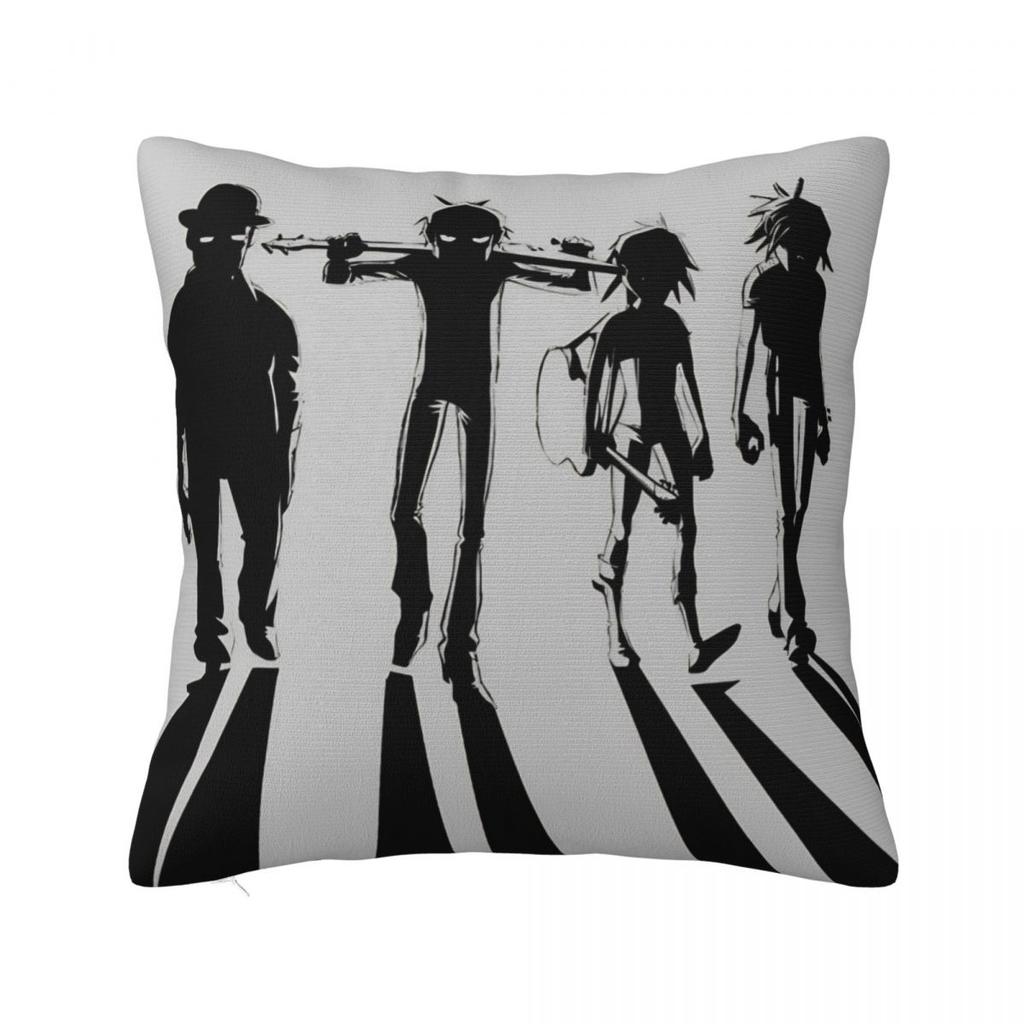 Music Band Gorillaz Punk Rock Pillow Cover Square Pillow Case Cushion Cover Vintage Pattern Pillowcases For Living Room Chair