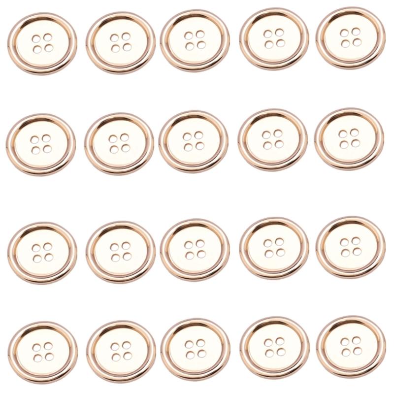 Sturdy Alloy Four Hole Button Ideal for Clothing Sewing Craft and Applications