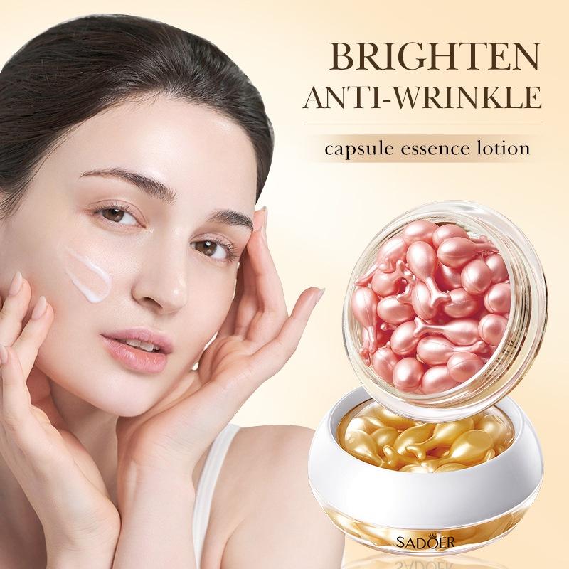 30pcs/box SADOER Snail Rose Capsule Essence Lotion for Moisturizing Repairing Hydrating Brighten Skin