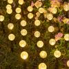 Solar-Powered RGB LED String Lights with 8 Modes15/20/30LED Bubble Ball Ground Lights for Garden Yard Pathway Wedding Decor