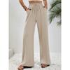 Comfortable Women's Long Pants New Versatile Wide Leg Pants Solid Color Casual Pants