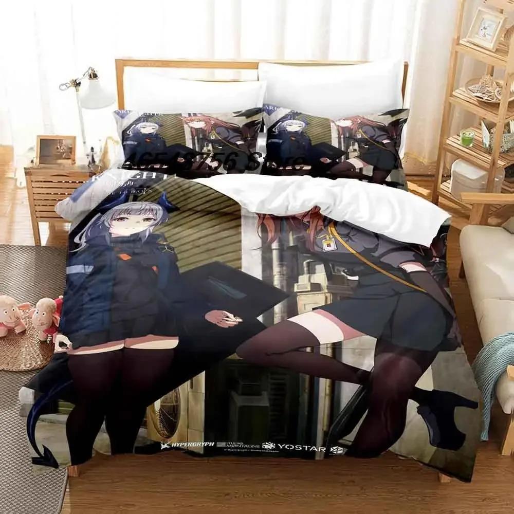 New Arknights Bedding Set Single Twin Full Queen King Size Bed Set Adult Kid Bedroom Duvet Cover Sets 3D Anime Bed Sheet Set