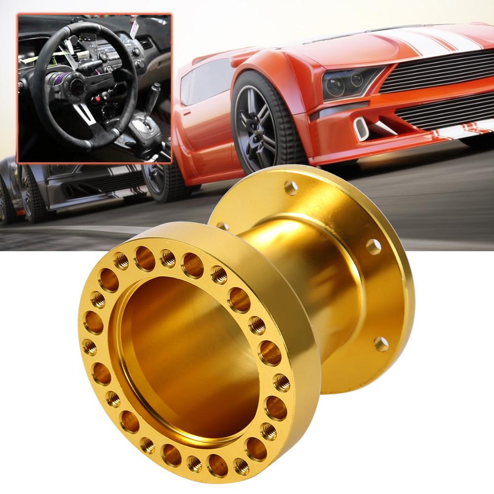 3inch Car Steering Wheel Hub Aluminum Spacer Steering Wheel Hub Adapter Kit (Black)