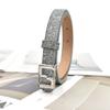 Bling Bling Sparkling Rhinestone Belt Versatile Luxury Brand Design S-shaped Buckle Belt Glitter Vintage PU Leather Belt
