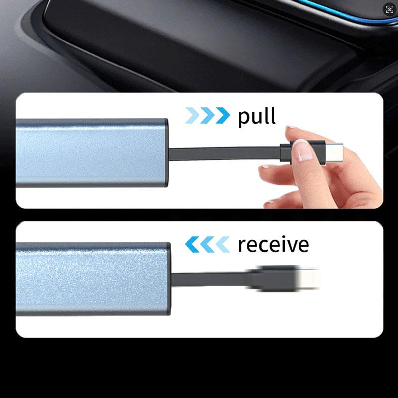 12-24V Car Bluetooth 5.3 FM Transmitter USB PD Dual Type C Fast Charge Car Charger Adapter Handsfree Call with Ambient Light
