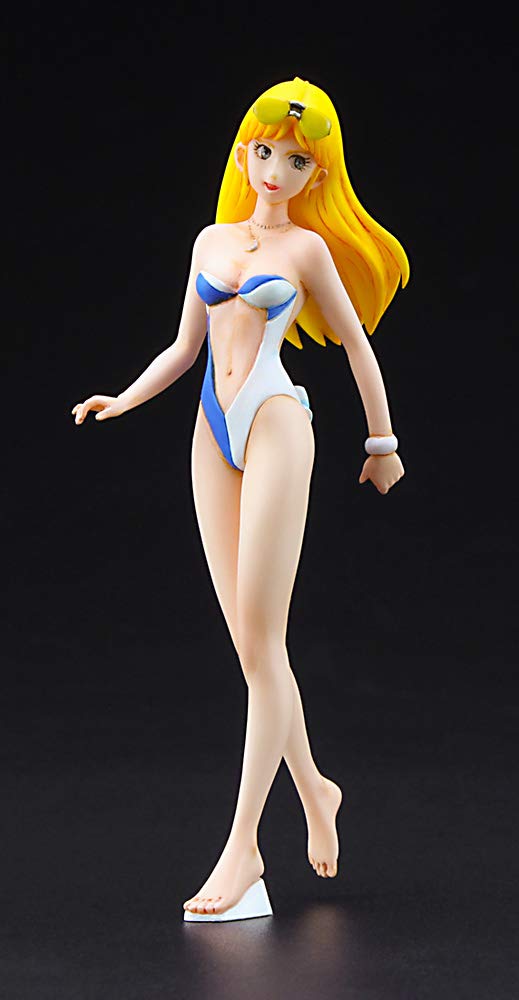 Hasegawa Creator Works Series Crusher Joe Minerva OVA Version Scale Plastic Model Figure Scale Resin Kit 64777 1/400 Color-coded w/Alfin (swimsuit)