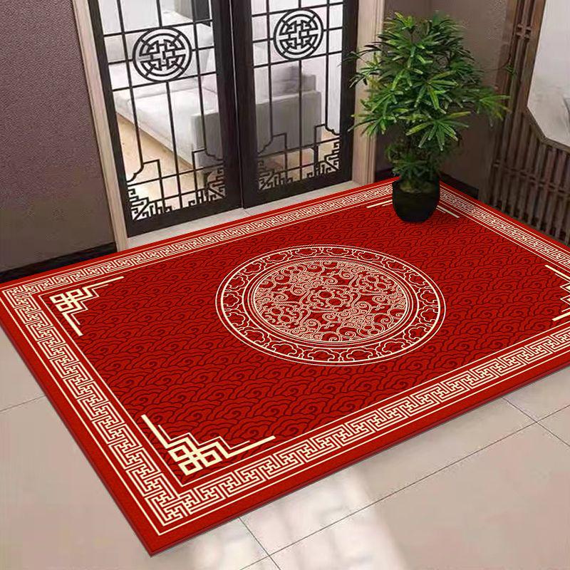 Chinese Style Red Dirt-Resistant Entryway Mat: Safe, Durable, and Stylish Doormat for Home Entrances
