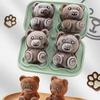 Cute Teddy Bear Ice Cube Making Mold Splash-proof And Easy To Fall Off, For Refrigerator With Container, Cute Bear Ice Cube Tray
