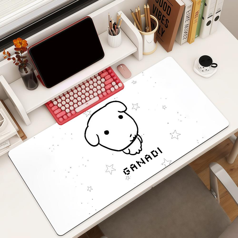 Cartoon Cute Gganadi Dog Mouse Pad Square Office Gaming Desk Mat Waterproof Nonslip Rubber Decorative
