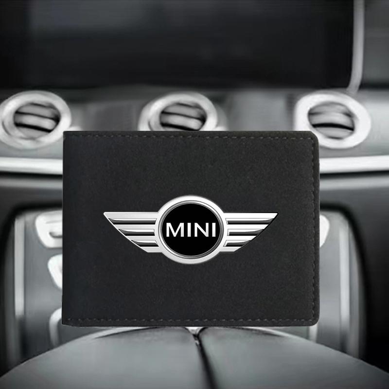 PU Leder Kreditkartenetui Schutzhülle für Fahrzeugpapiere für Mini Cooper One S Clubman R50 R53 R56 R60 F55 F56 R57 R58 R59