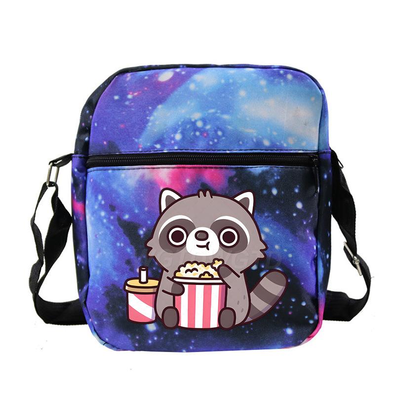 Cute printed shoulder bag casual multi-functional oblique span bag small bag student stationery bag