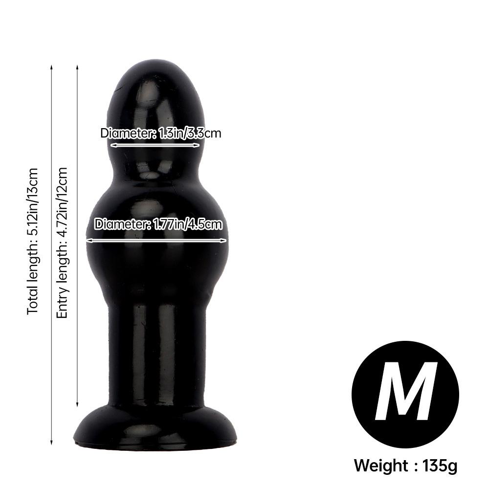 Großer Analplug Sexspielzeug Analdildos Schwarzer Penis PVC Realistischer Schwanz Fisting Sklave Pegging