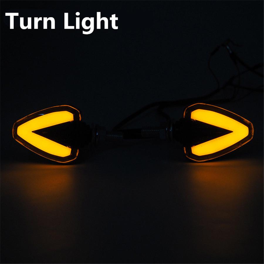 2x 12V Scooter Moped Motorcycle LED Turn Signal Light Indicator W/ Red Stop Lamp