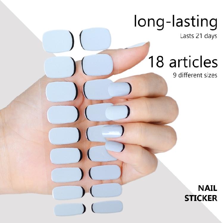 French Style Nails Art Stickers Nails Polish Wraps Semi Cured Gel Nail Strips