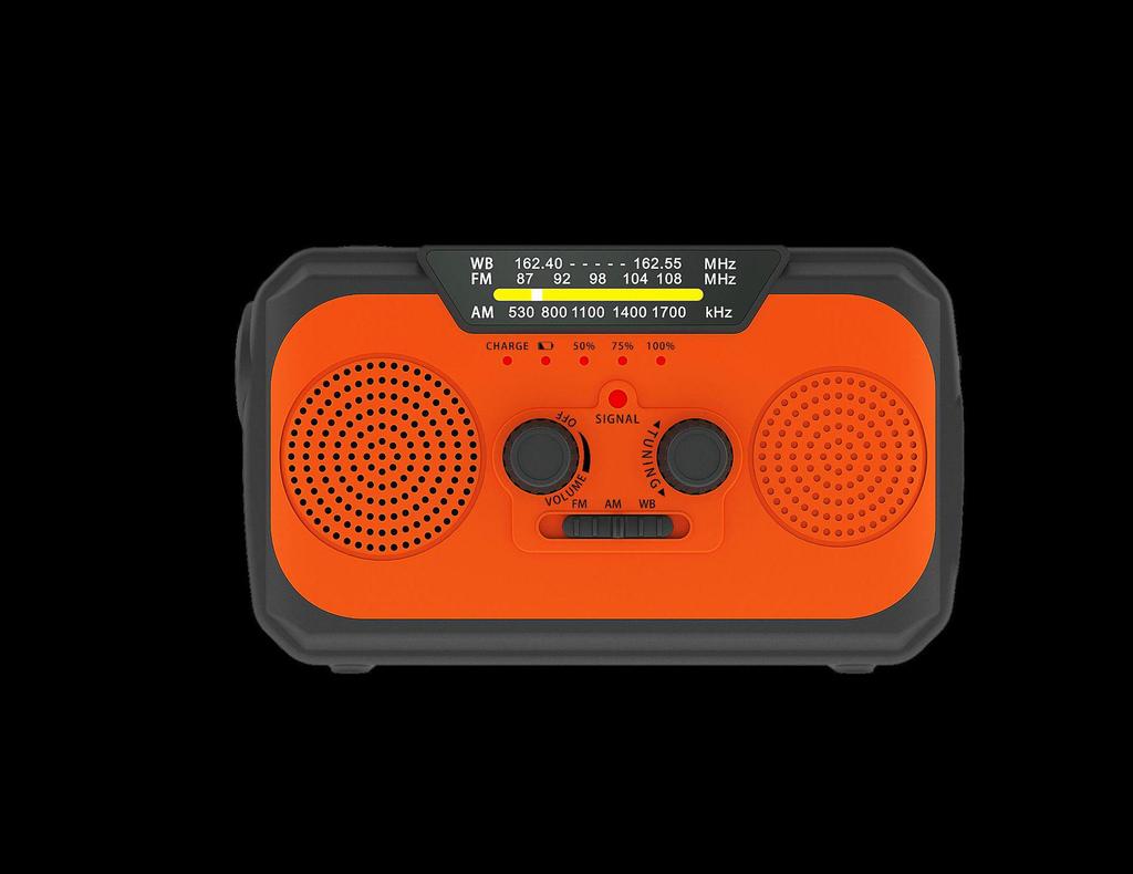 Solar Hand-Crank Emergency Radio with SOS Alarm for Outdoor Use