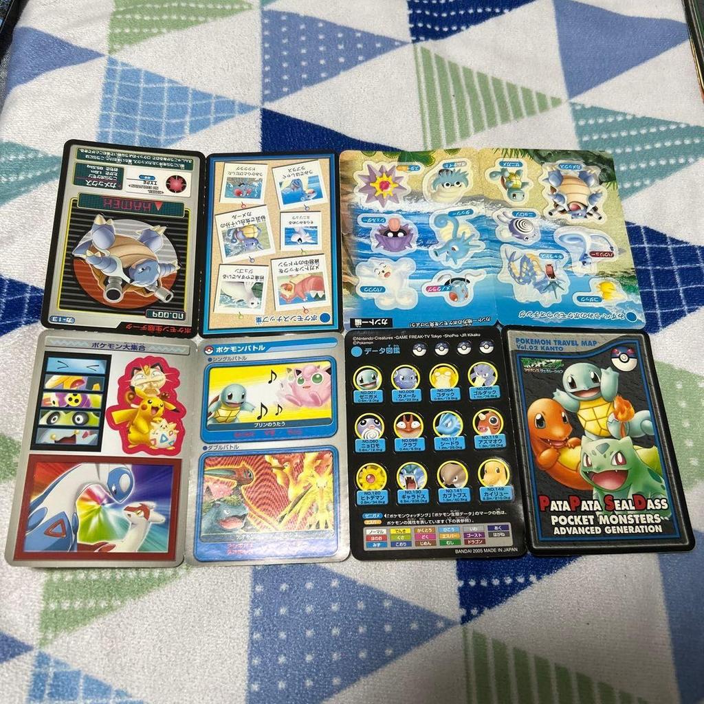 Used Pokemon Jumbo Carddass Seal Blastoise Pikachu Bulk Sale
