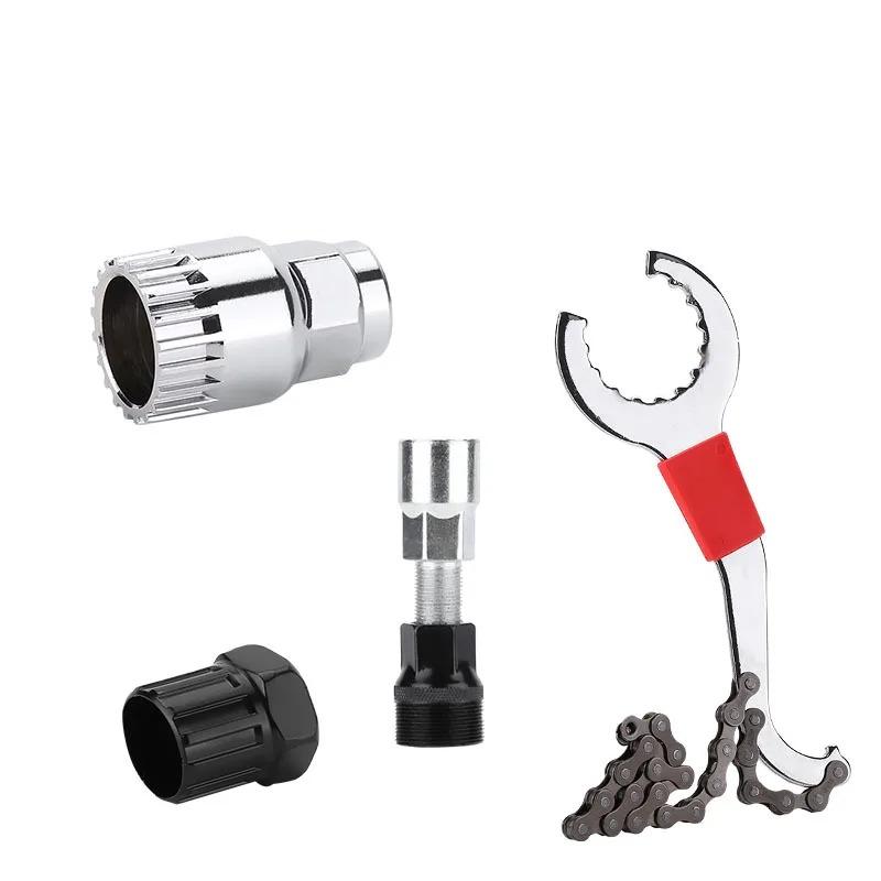 Zestaw narzędzi do naprawy rowerów Górskich Łamacz łańcucha Klucz do kasety Kompletny zestaw do konserwacji roweru Szosowego MTB Hybrydowego