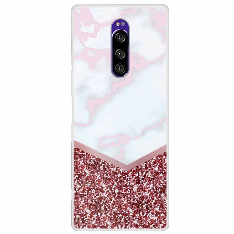 Funda de Silicona Suave para Sony Xperia 1 Funda Moda Transparente Fundas de Teléfono Tigre para Sony Xperia1 XZ4 SO-03L SOV40 J8110 Coque Parachoques