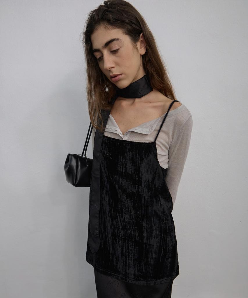 LMOOD WOMEN Belle Velvet Camisole Black