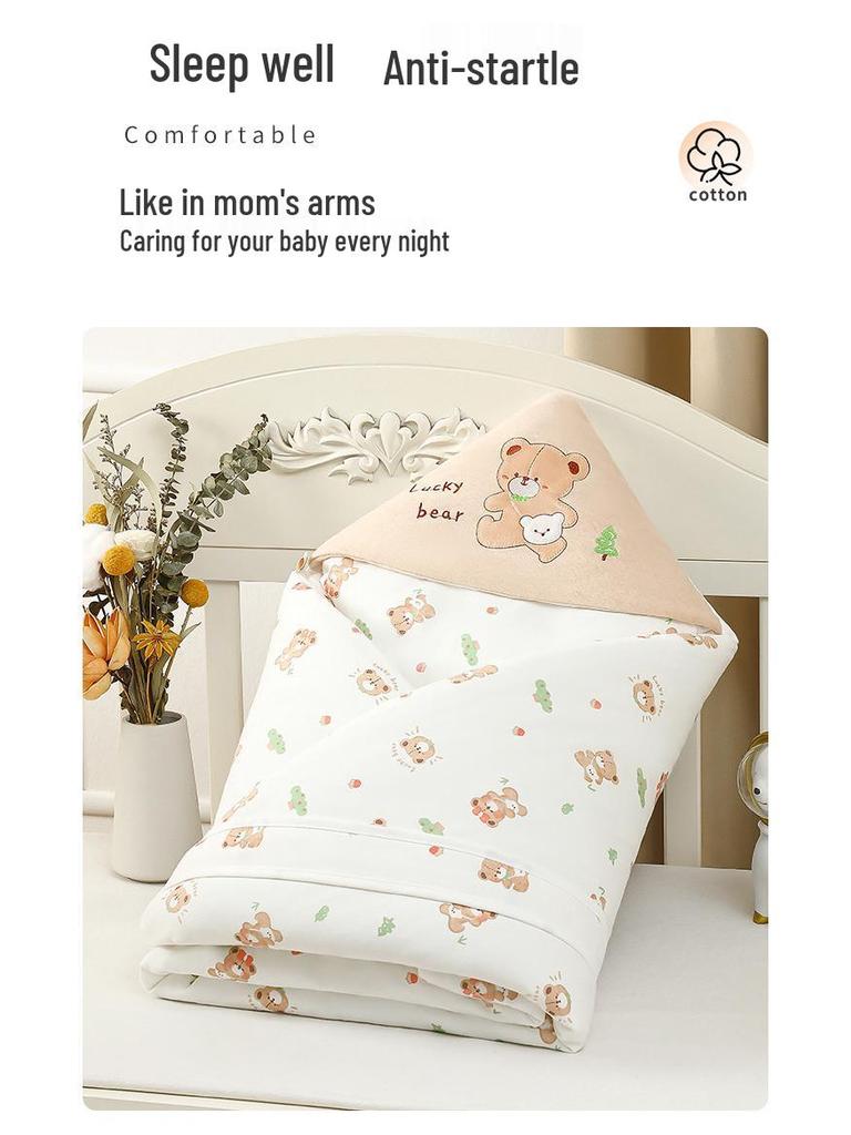 Thickened Cotton Swaddle Blanket for Newborns - Cozy Outdoor & Delivery Room Use