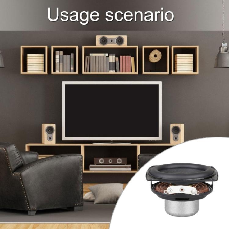 57mm Powerful Subwoofer 4Ohm 15W Long Throw Voice Coil Design Rubber Edges Suspension for Distortion Less Bass