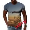 Tide Fashion Sommer Fallschirm Bild Herren T-Shirt Lässige Print T-Shirts Hip Hop Persönlichkeit Rundhals Kurzarm Tops