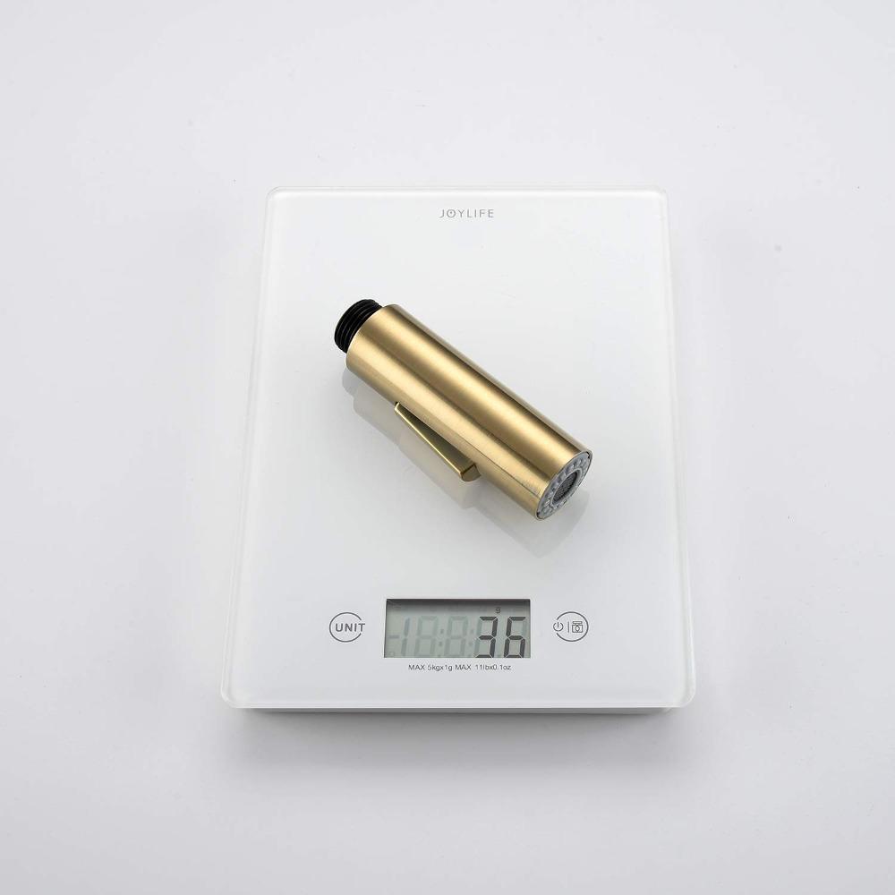 Brushed Gold Pull Down Sprayer Column 1.8 GPM Replacement Head Kitchen Faucet Sprayer Head  Kitchen